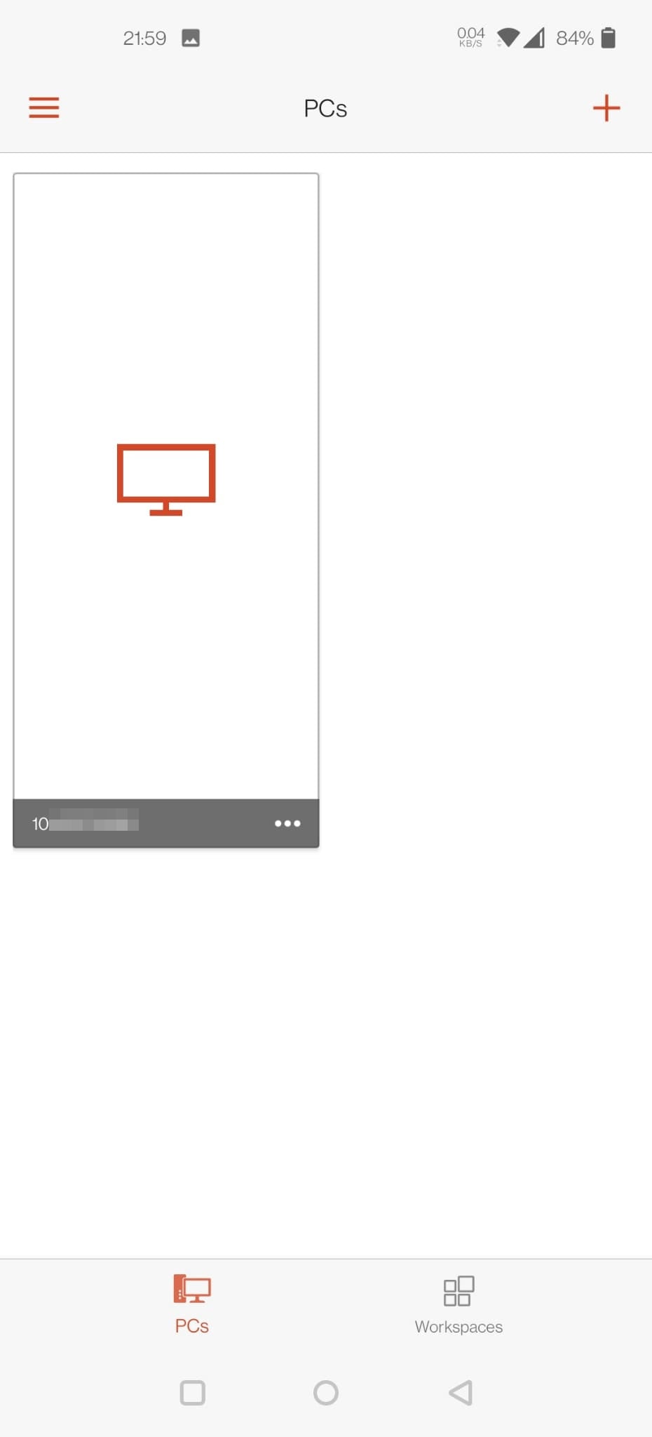The saved connection tile